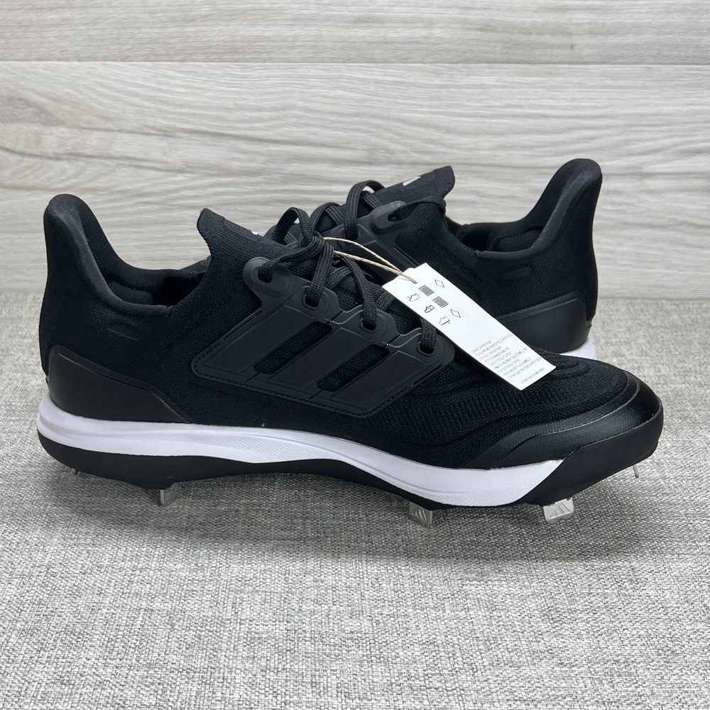 Adidas UltraBoost Light Cleat 'Black White' Baseball nby ID8610 Mens Size 13 - Picture 6 of 8